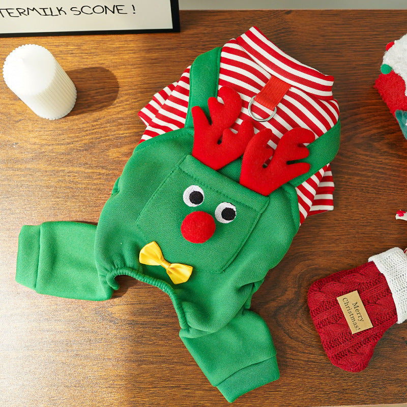 Christmas Reindeer Dog & Cat Sweater, Holiday Pet Outfit, XS to 2XL