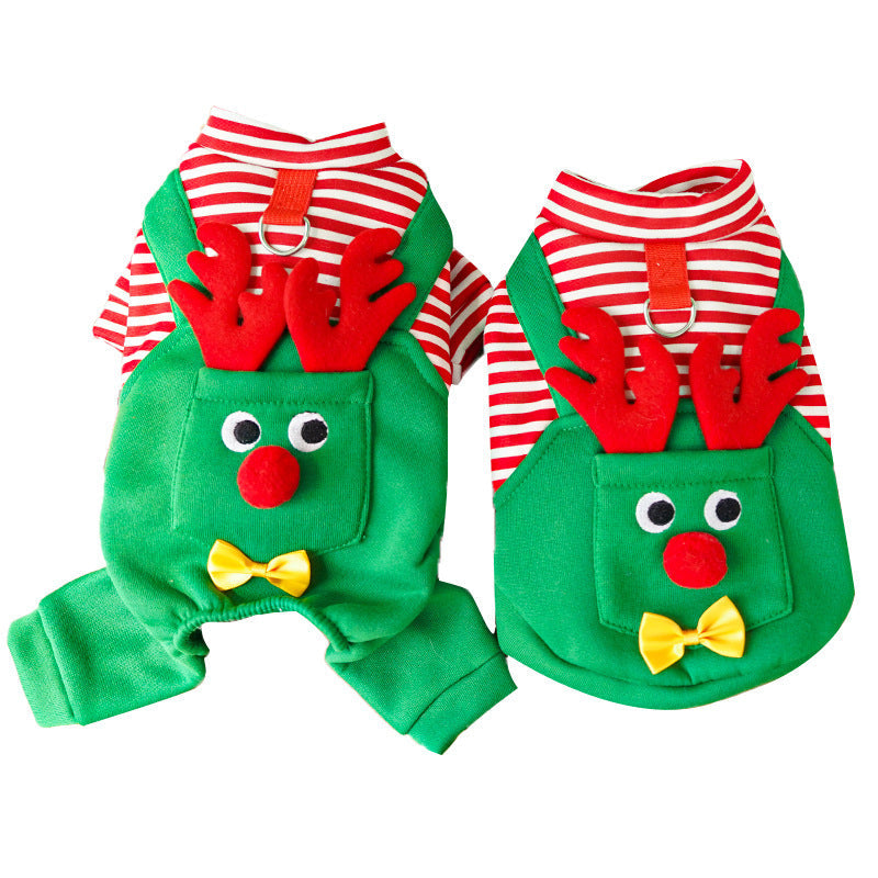 Christmas Reindeer Dog & Cat Sweater, Holiday Pet Outfit, XS to 2XL