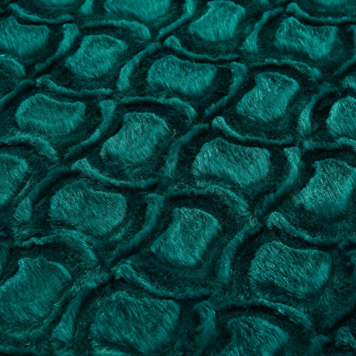 DaDa Bedding Emerald Mermaid Faux Fur Sherpa Throw Blanket, Throw to Queen