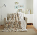 Tache Lynx Faux Fur Throw Blanket with Sherpa Back, 2-Layer, Throw to Queen