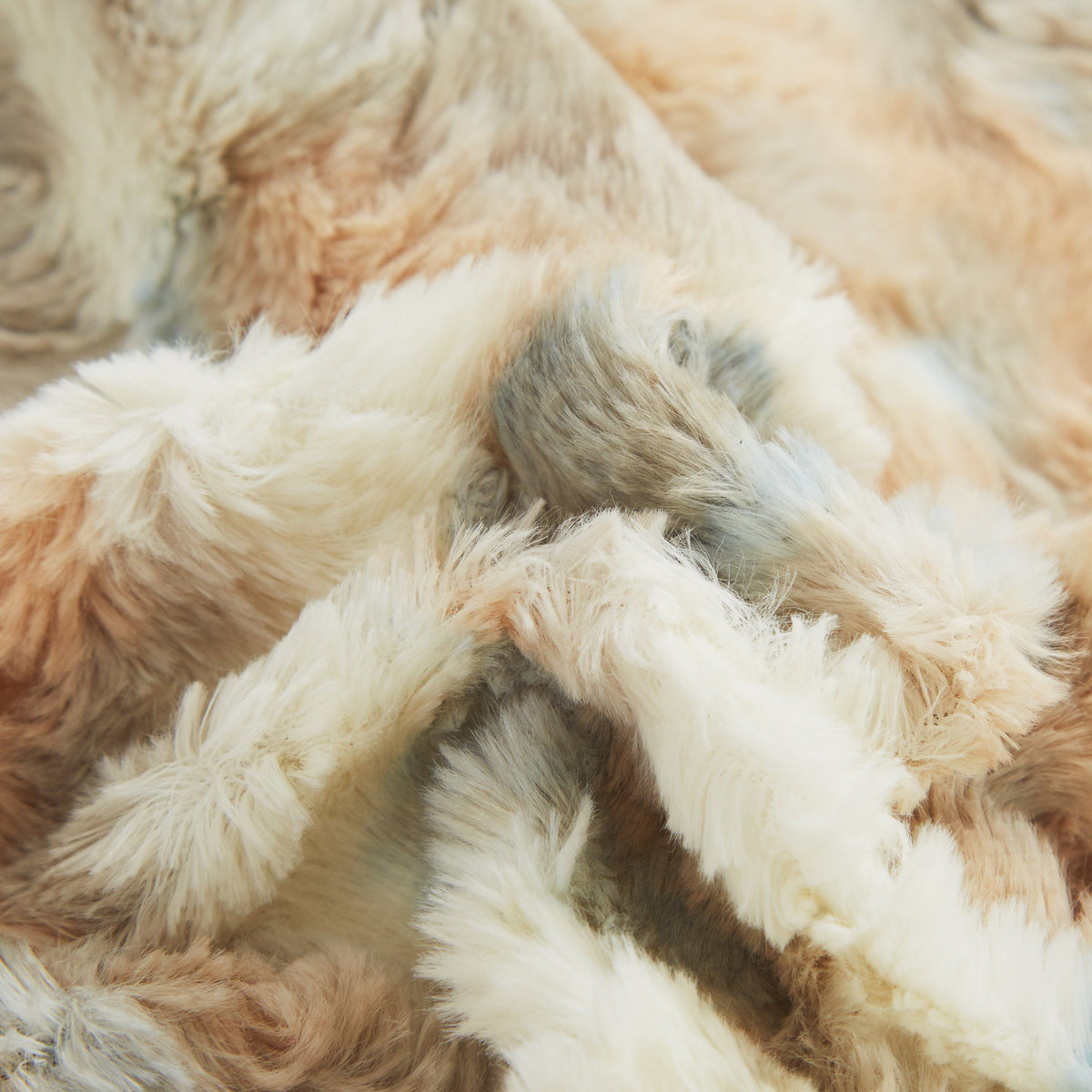 Tache Lynx Faux Fur Throw Blanket with Sherpa Back, 2-Layer, Throw to Queen