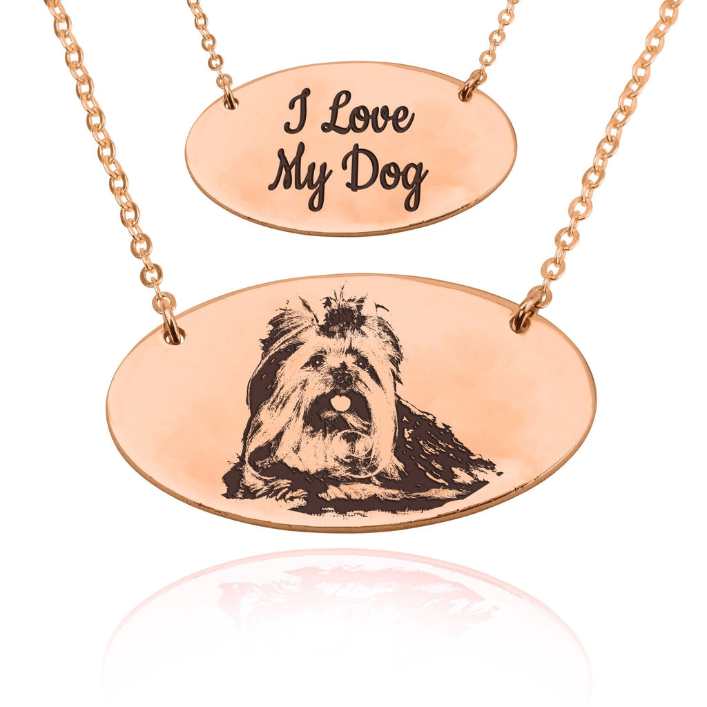 Custom Pet Engraved Photo Necklace