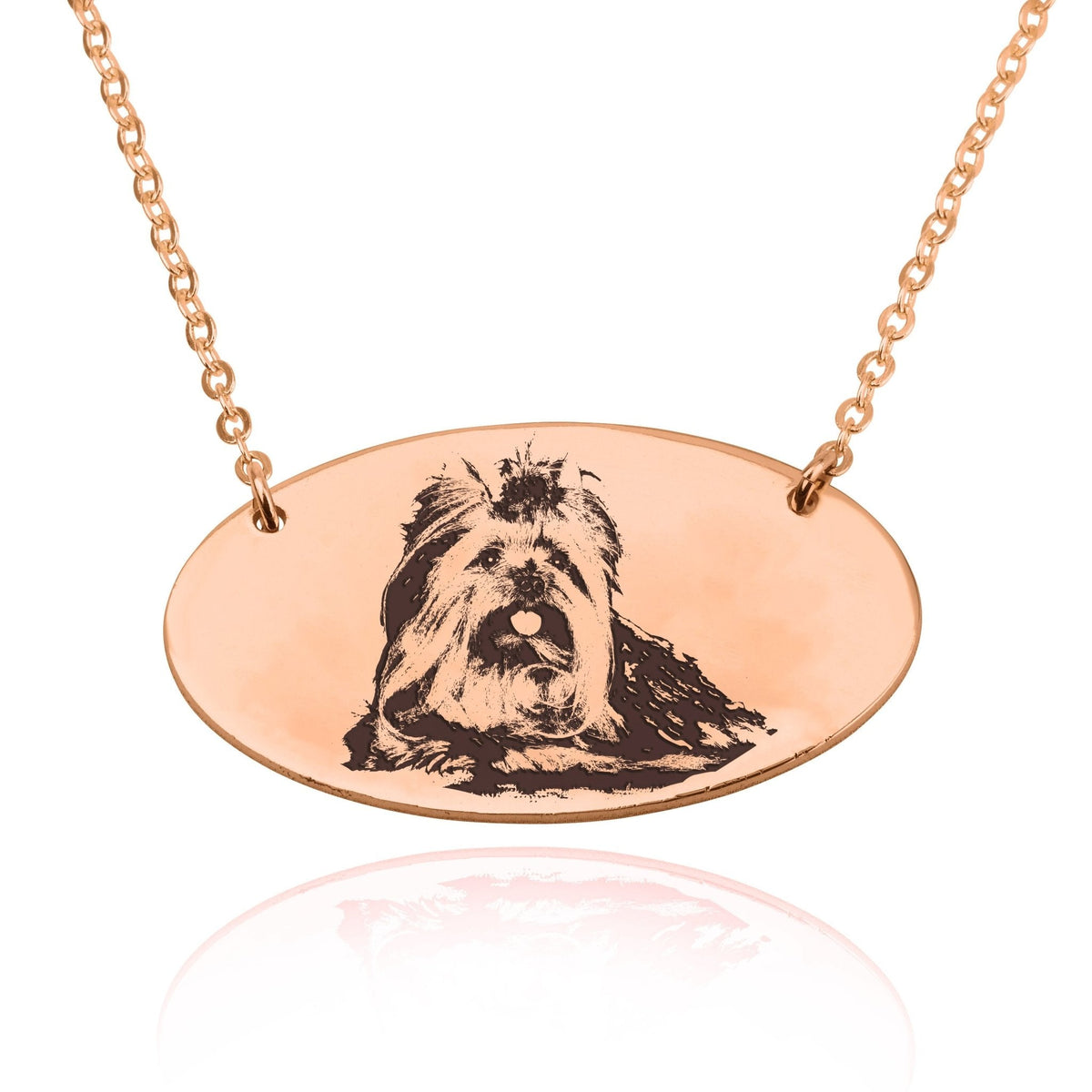 Custom Pet Engraved Photo Necklace