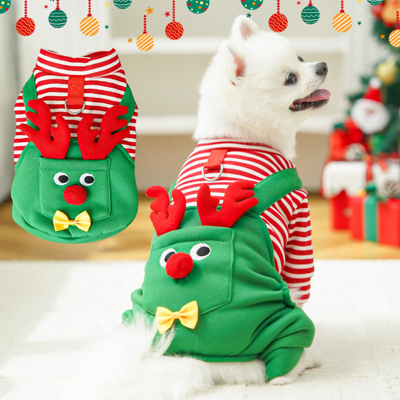 Christmas Reindeer Dog & Cat Sweater, Holiday Pet Outfit, XS to 2XL