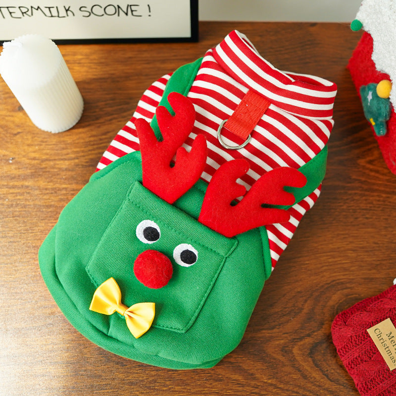 Christmas Reindeer Dog & Cat Sweater, Holiday Pet Outfit, XS to 2XL