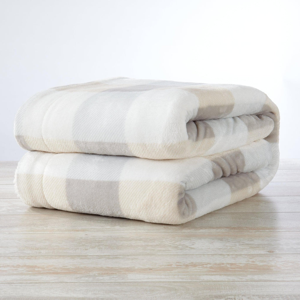 Great Bay Home Velvet Plush Sherpa Blanket, Reversible, Throw to King