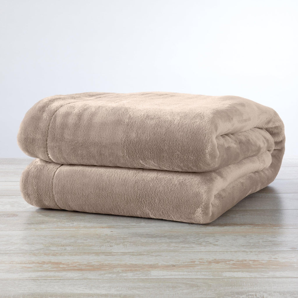 Great Bay Home Velvet Plush Sherpa Blanket, Reversible, Throw to King