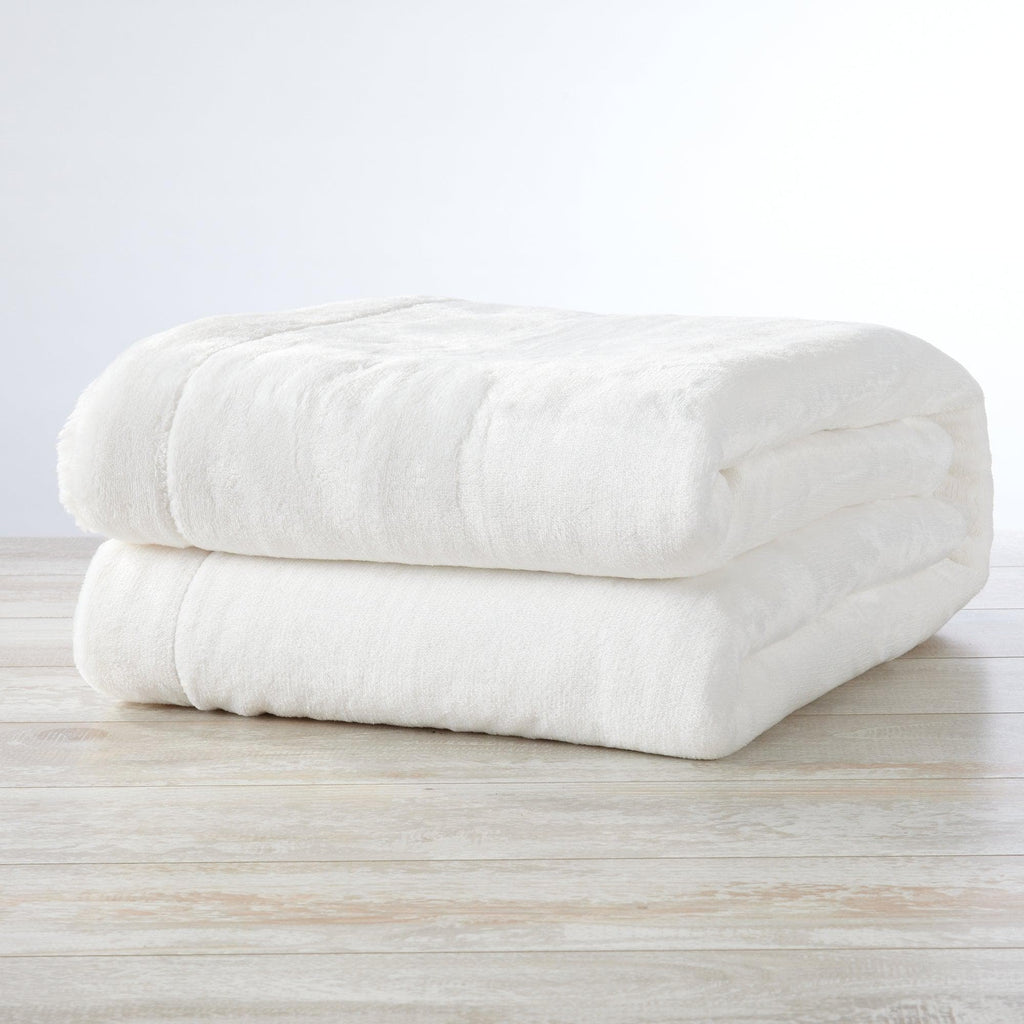 Great Bay Home Velvet Plush Sherpa Blanket, Reversible, Throw to King