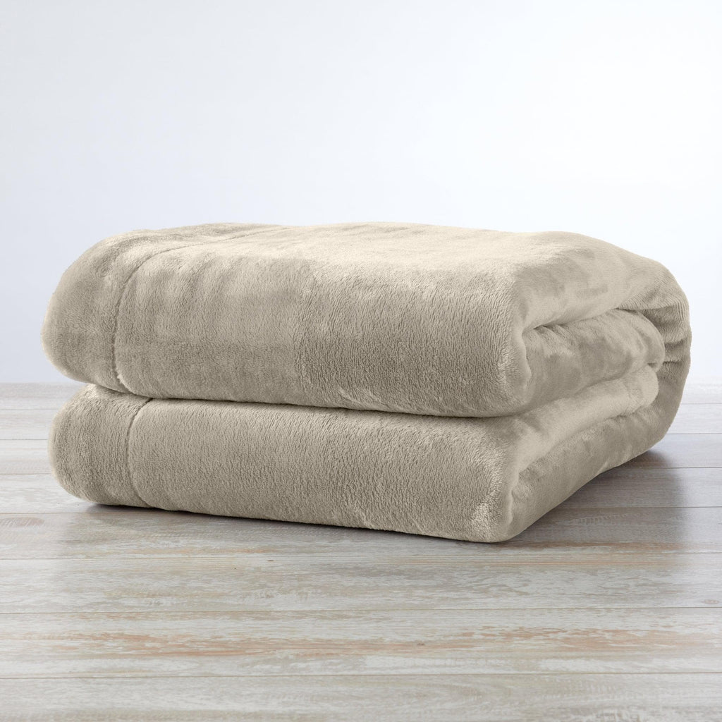 Great Bay Home Velvet Plush Sherpa Blanket, Reversible, Throw to King