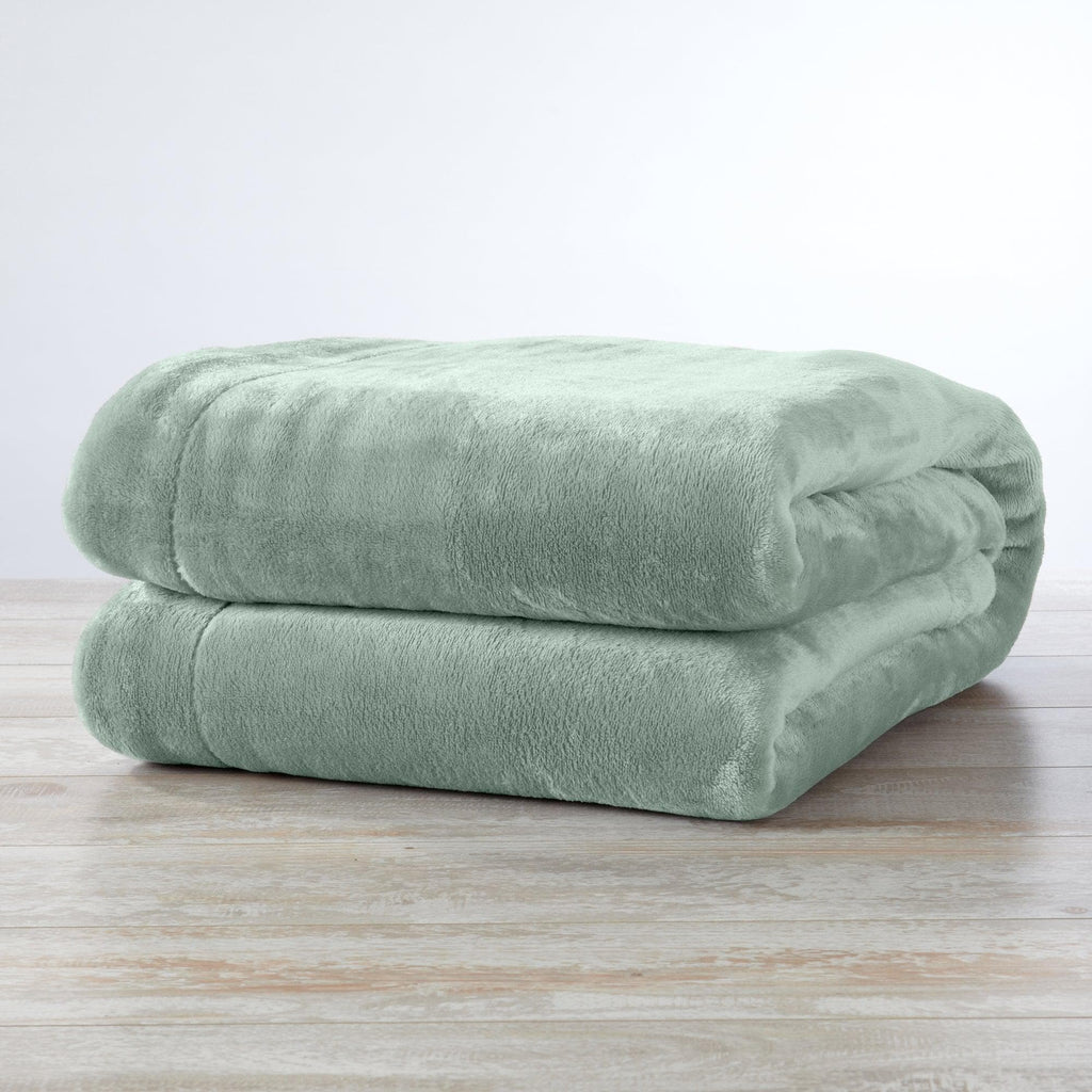 Great Bay Home Velvet Plush Sherpa Blanket, Reversible, Throw to King