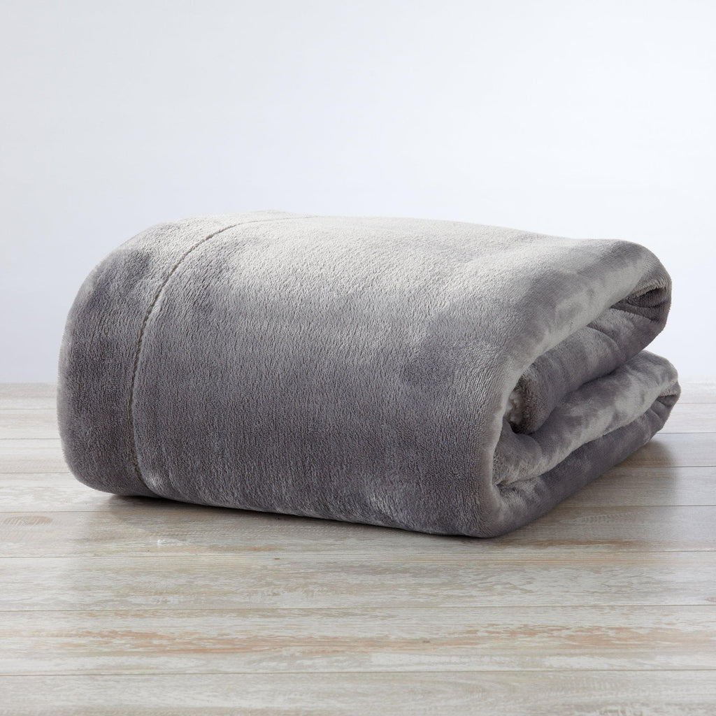 Great Bay Home Velvet Plush Sherpa Blanket, Reversible, Throw to King