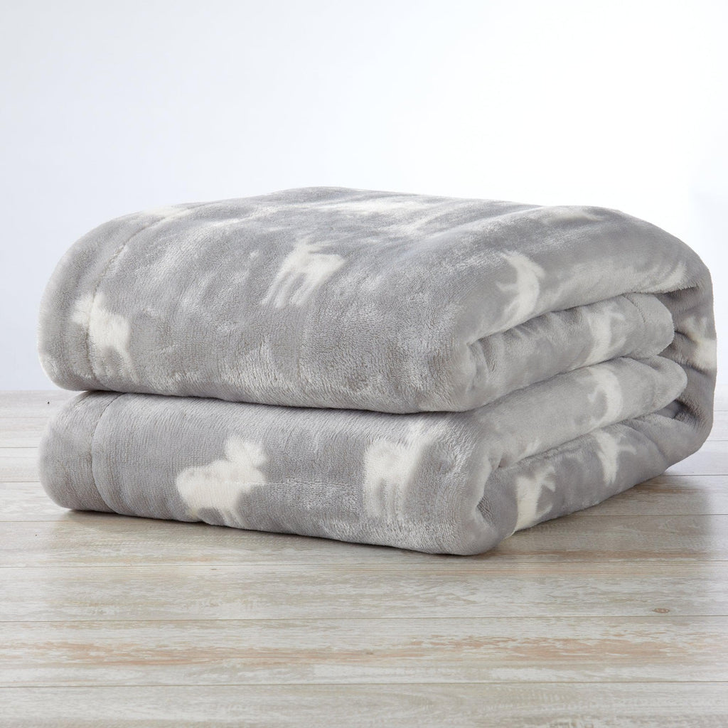 Great Bay Home Velvet Plush Sherpa Blanket, Reversible, Throw to King