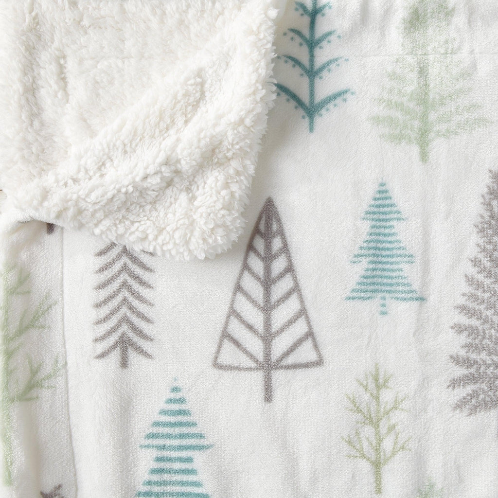 Great Bay Home Velvet Plush Sherpa Blanket, Reversible, Throw to King