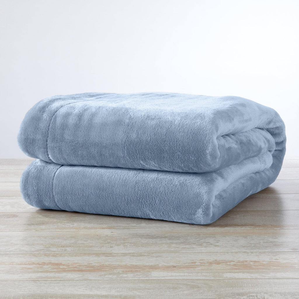 Great Bay Home Velvet Plush Sherpa Blanket, Reversible, Throw to King