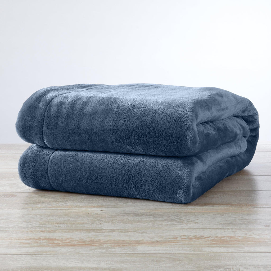 Great Bay Home Velvet Plush Sherpa Blanket, Reversible, Throw to King