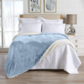 Great Bay Home Velvet Plush Sherpa Blanket, Reversible, Throw to King