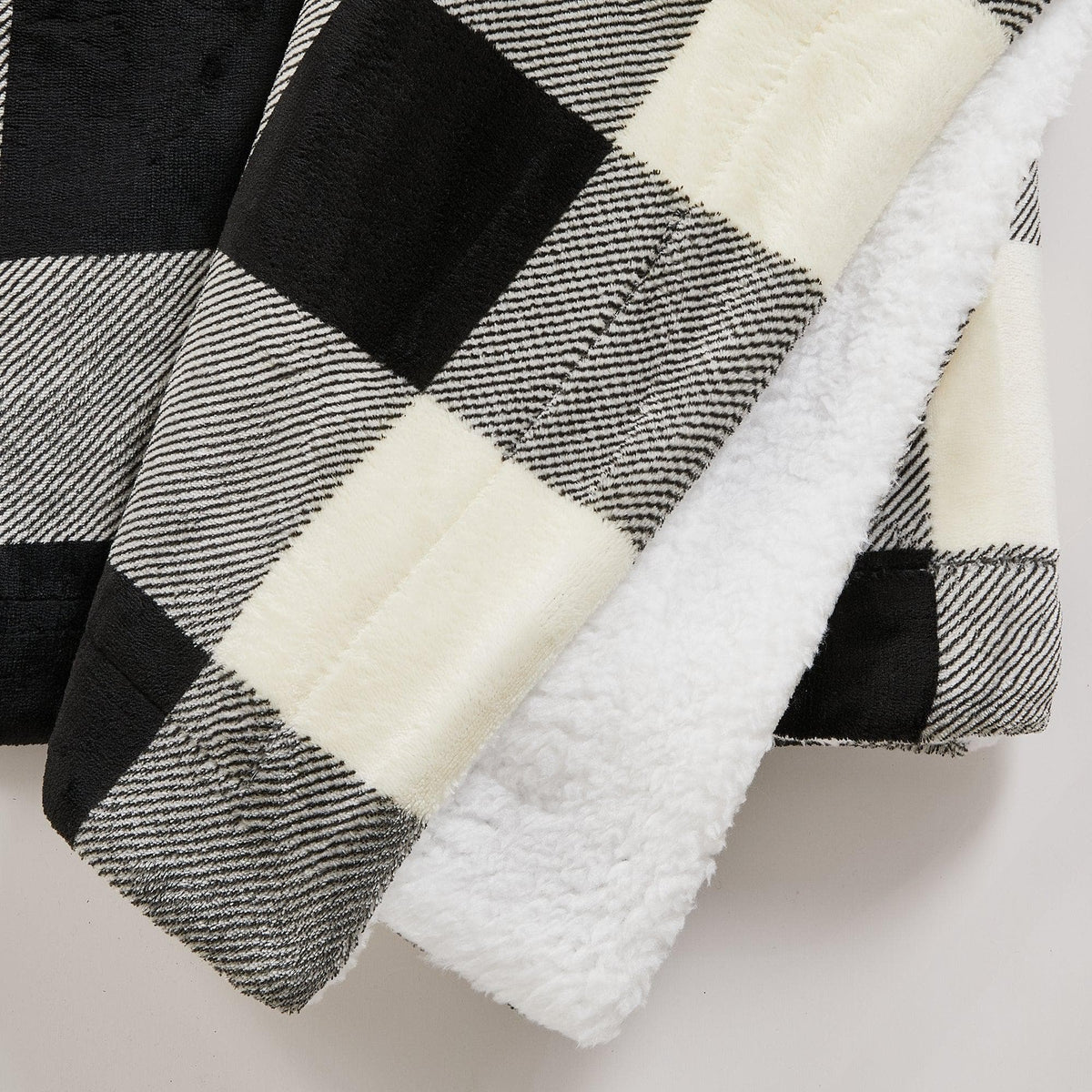 Great Bay Home Velvet Plush Sherpa Blanket, Reversible, Throw to King