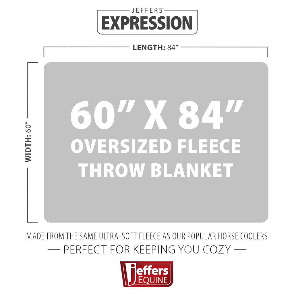 Jeffers Expression Oversized Fleece Throw Blanket, 60x84, Western & Floral Prints