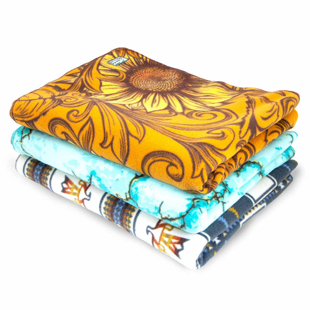 Jeffers Expression Oversized Fleece Throw Blanket, 60x84, Western & Floral Prints