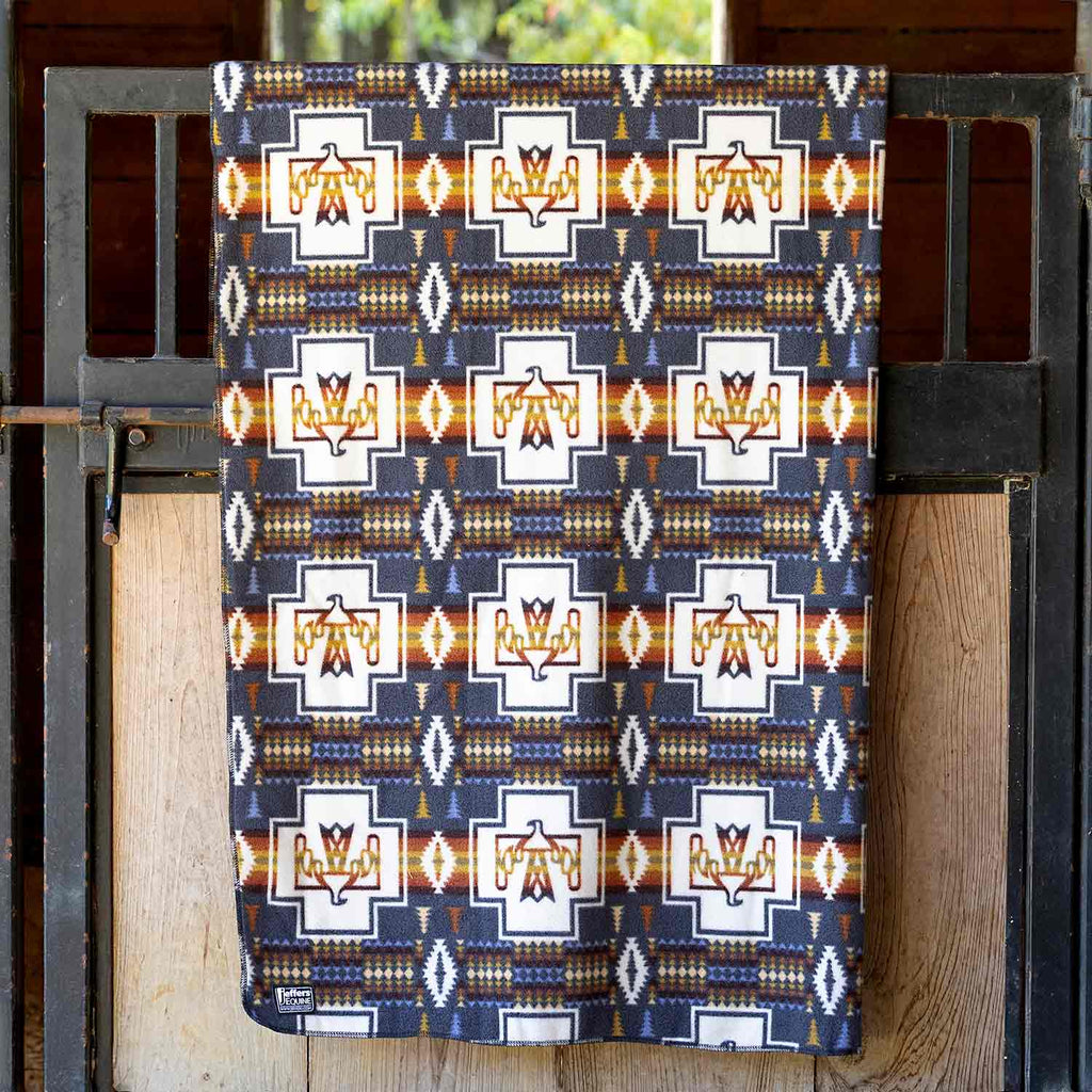 Jeffers Expression Oversized Fleece Throw Blanket, 60x84, Western & Floral Prints