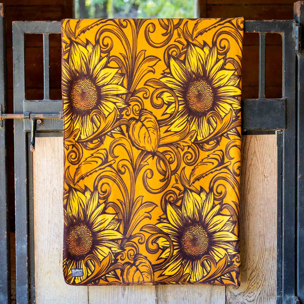 Jeffers Expression Oversized Fleece Throw Blanket, 60x84, Western & Floral Prints
